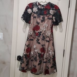 Floral mesh dress